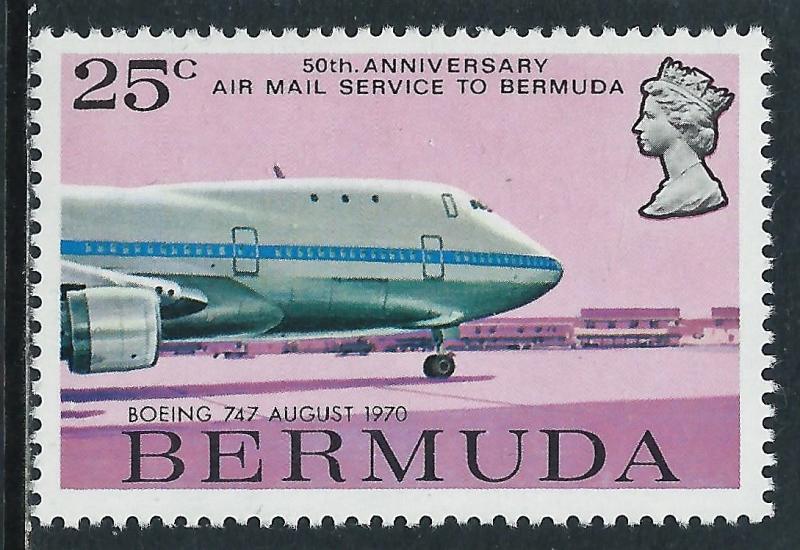 Bermuda, Sc #321, 25c MNH