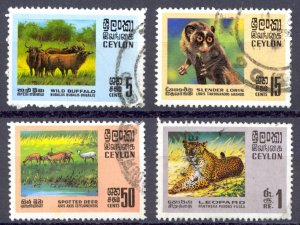 Ceylon Sc# 439-442 Used (a) 1970 Wildlife Conservation