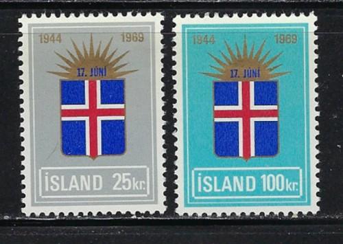 Iceland 408-08 Hinged 1969 complete set