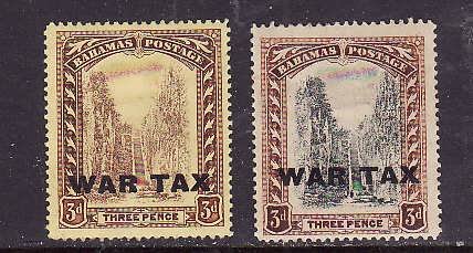 Bahamas-Sc#MR9-10-unused hinged set-War Tax-id2-1918-19-