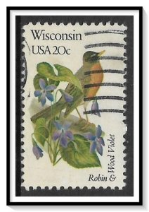 US #2001 State Birds & Flowers Wisconsin Used