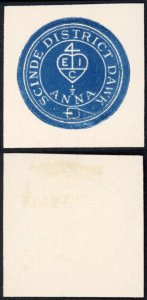 India Scinde Dawk 1/2a Blue Forgery