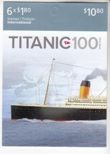 CANADA SUPERB TITANIC 100 INTERNATIONAL BOOKLET PO FRESH