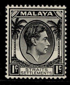 MALAYSIA - Straits Settlements GVI SG278, 1c black, NH MINT. Cat £14.