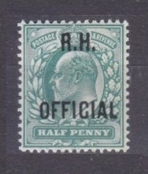 1902 Great Britain D74 King Edward VII - Overprint - R.H.OFFICIAL 300,00 €