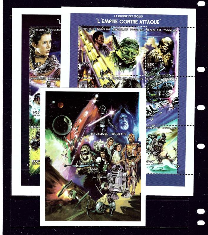 Togo 1849-51 MNH 1997 Star Wars two sheets and S/S