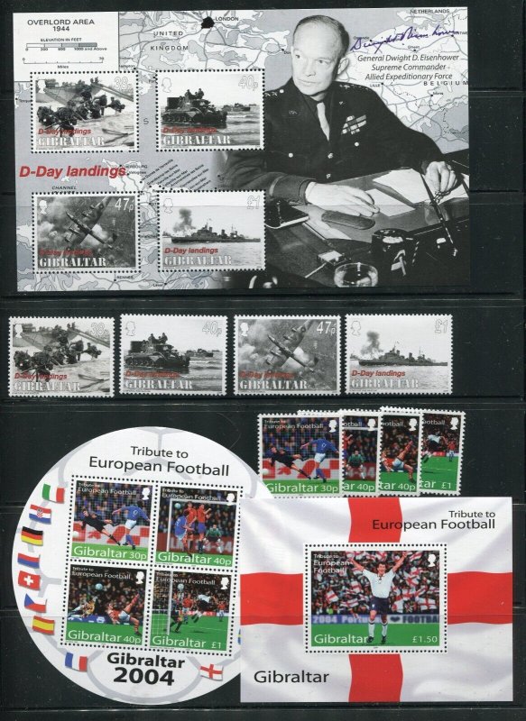 Gibraltar 960-979, 993-1004 Stamps From the Official 2004 Year Book MNH