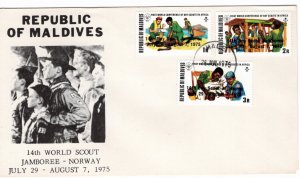 Maldives 1975 Sc 571-3 FDC