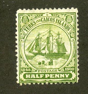 TURKS & CAICOS 1 MH SCV $3.00 BIN $1.25 SHIP