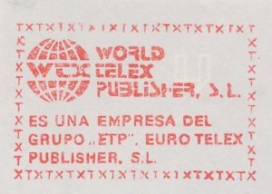 Meter cut Spain 1984 Telex - World publisher
