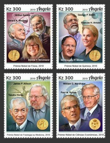 Z08 IMPERF ANG190104a ANGOLA 2019 Nobel Prize winners MNH ** Postfrisch
