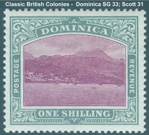 Dominica Scott 31, SG 33 - Ordinary Paper - Watermarked Crown CC - Hinged