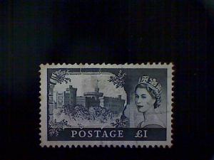 Great Britain, Scott #312, used(o), 1955, Windsor Castle, 1£, black