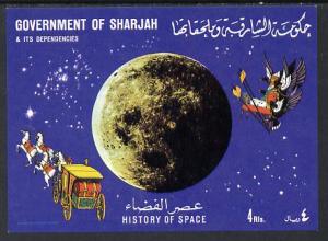 Sharjah 1970 History of Space #1 imperf m/sheet unmounted...