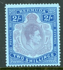 British Bermuda KGV 2 Shilling Scott #94 Mint V635