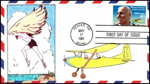 Scott C129 - 40 Cents William T Piper Kribbs Kover Hand Painted FDC 28 Of 48