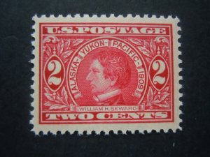 #370 2c Alaska-Yukon Expo Wm Seward MNH OG VF/XF CV $30 #6 Includes New Mount