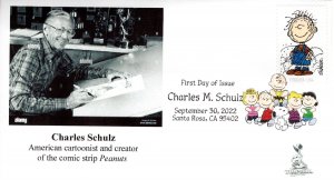 Charles Schulz FDC w/ DCP