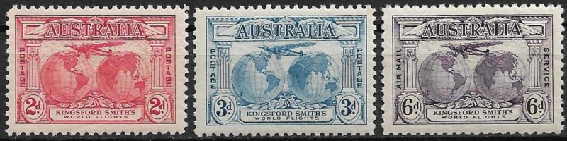 1931 Australia 111-2,C2 Southern Cross over Hemispheres C/S of 3 MH