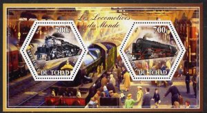 CHAD - 2014 - Steam Locos of the World - Perf 2v Sheet #2 - MNH - Private Issue