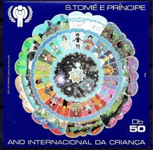 Sao Tome and Principe 1979 MNH Stamps Souvenir Sheet Sc 517 UNICEF Children Art