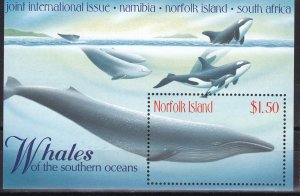 Norfolk Isl, Fauna, Whales MNH / 1998