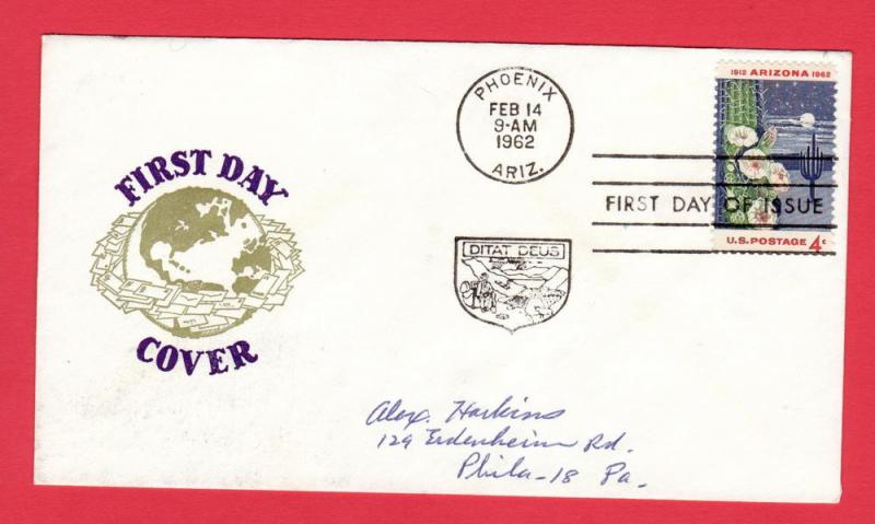 #1192 Arizona Statehood  - Van Dahl Cachet!