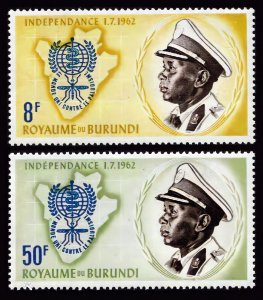 Burundi 1962 Sc#40/41 MALARIA-MOSQUITO-WHO Set (2) MNH