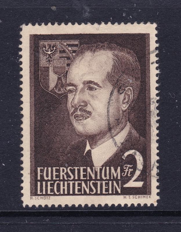 Liechtenstein a good used 2Fr from the 1955 pair