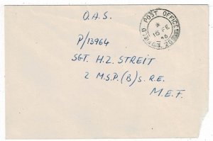 Great Britain 1946 FPO 28 (Polish) cancel on cover to soldier in the M.E.F.