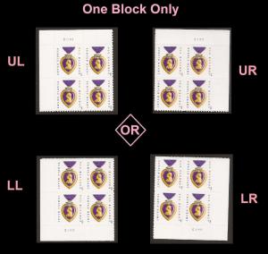 US 4704 Purple Heart Medal forever plate block C111111 MNH 2012