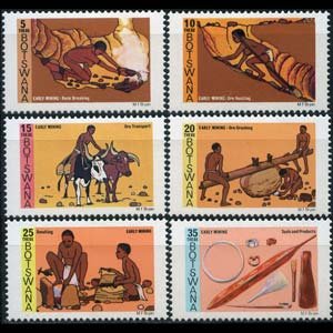 BOTSWANA 1980 - Scott# 247-52 Early Mining Set of 6 NH