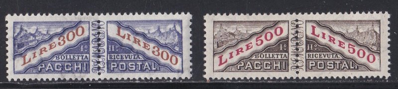 San Marino # Q40-41, Parcel Post, Perf Between, LH, 1/2 Cat.