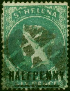 St Helena 1884 1/2d Emerald Green SG34 Fine Used