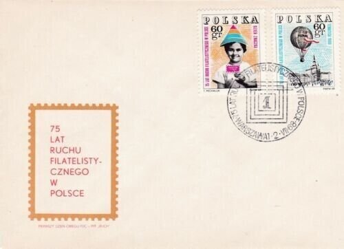 Poland 1968 Philately FDC Warszawa special cancel unaddressed VGC