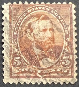 Scott#: 255 - U. S. Grant 5¢ 1894 BEP used single stamp - Lot F6