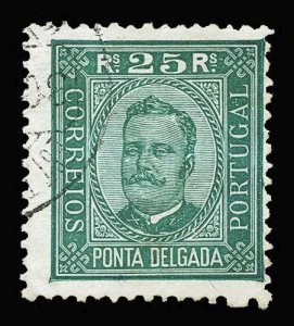 PONTA DELGADA AZORES Scott #5c 1892 perf 12½ used, light soiling, perf. issues