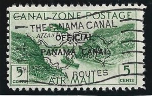 Canal Zone Scott #CO1 Postally Used 5c Official Air