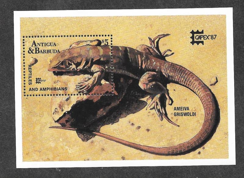 Antigua 1039 Mint NH Souvenir Sheet Fauna Lizards CAPEX87!
