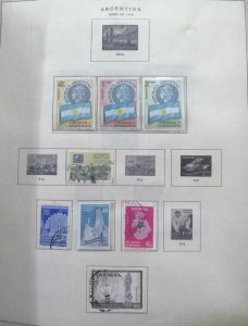 A) 1958, ARGENTINA, LOT OF 13 STAMPS, ANNIVERSARY OF THE ARGENTINE AERO CLUB, MO 