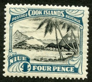 Cook Islands Scott 120 Unused HOG - 1944 4p View of Avarua Harbor - SCV $3.00