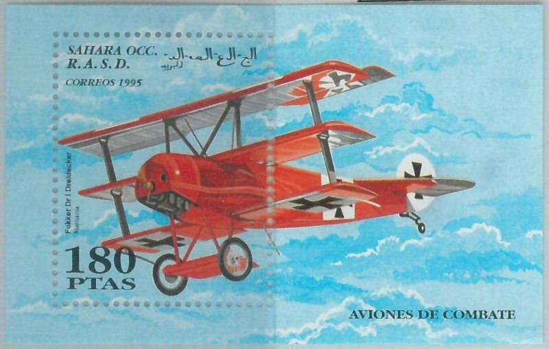 C0415 - Western SAHARA OCCIDENTAL - 1995: War Airplanes, Fokker DR1