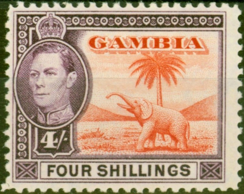 Gambia 1938 4s Vermilion & Purple SG159 Fine Mtd Mint