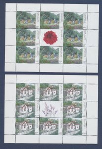 DENMARK - Scott 1406a & 1407a - MNH S/S - Alment Gardens, Flowers - 2008