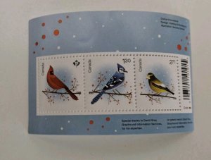 Canada 2022 Holiday Birds  #3363 SS Of MNH