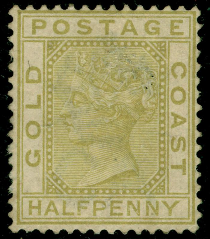 GOLD COAST SG9, ½d olive-yellow, UNUSED. Cat £250. WMK CROWN CA.