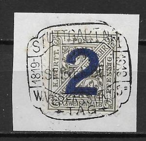 Germany (Wurttemberg) o149 Official single Used on Cut