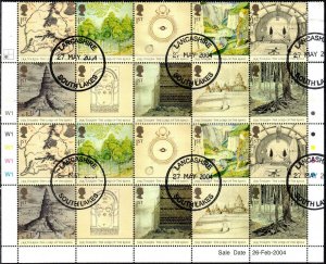 2004 Sg 2429/2438 Lord of the Rings Gutter Block of 20 Fine Used