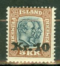 Iceland 143 mint CV $450