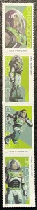 2022 60c Forever Disney Buzz Lightyear, Strip of 4 Scott 5709-5712 Mint F/VF NH*